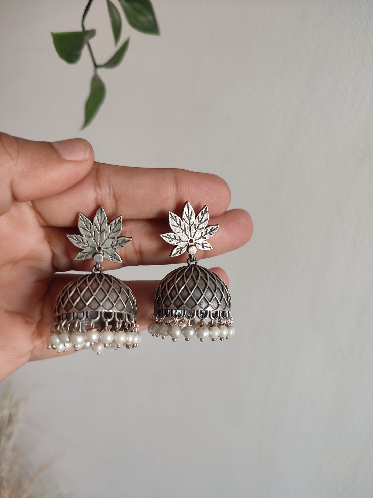 Yogita Leaf Jhumkis