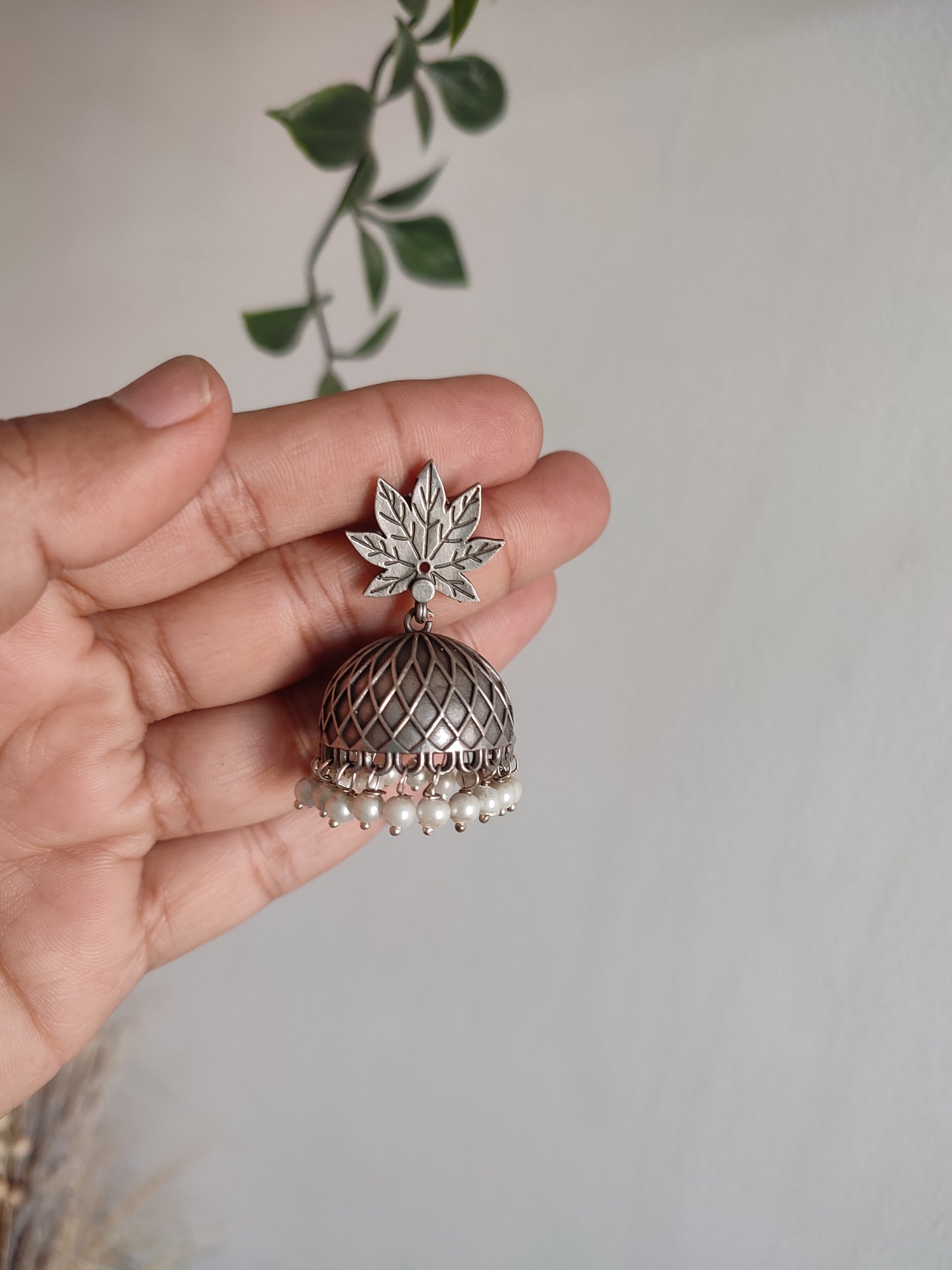 Yogita Leaf Jhumkis