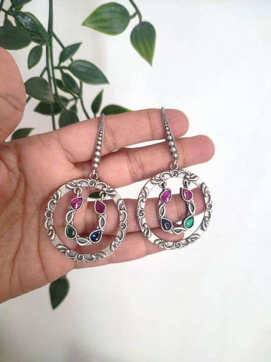 Muhima Stone Brass Earrings