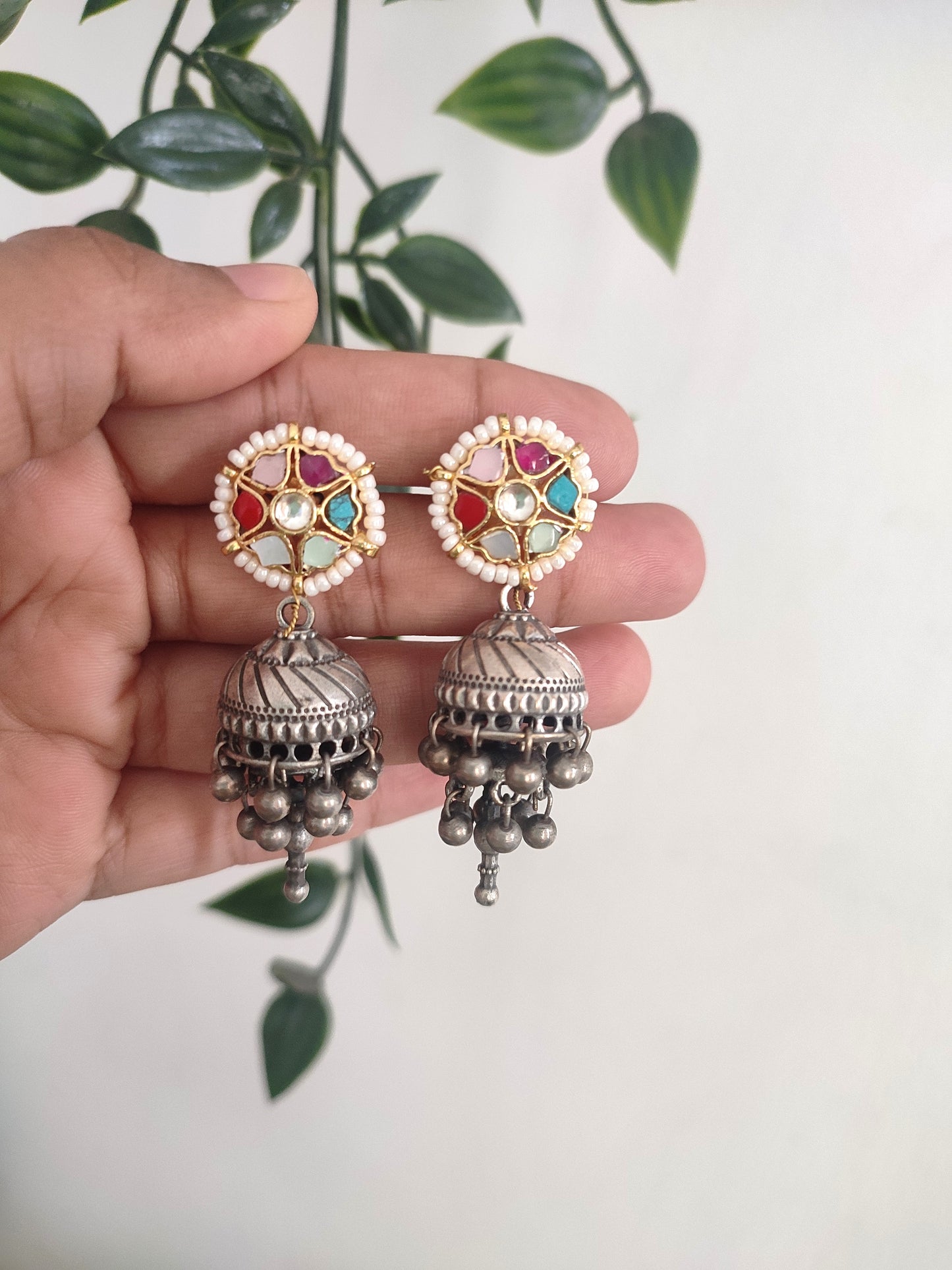 Gulzar Pachi Kundan Earrings