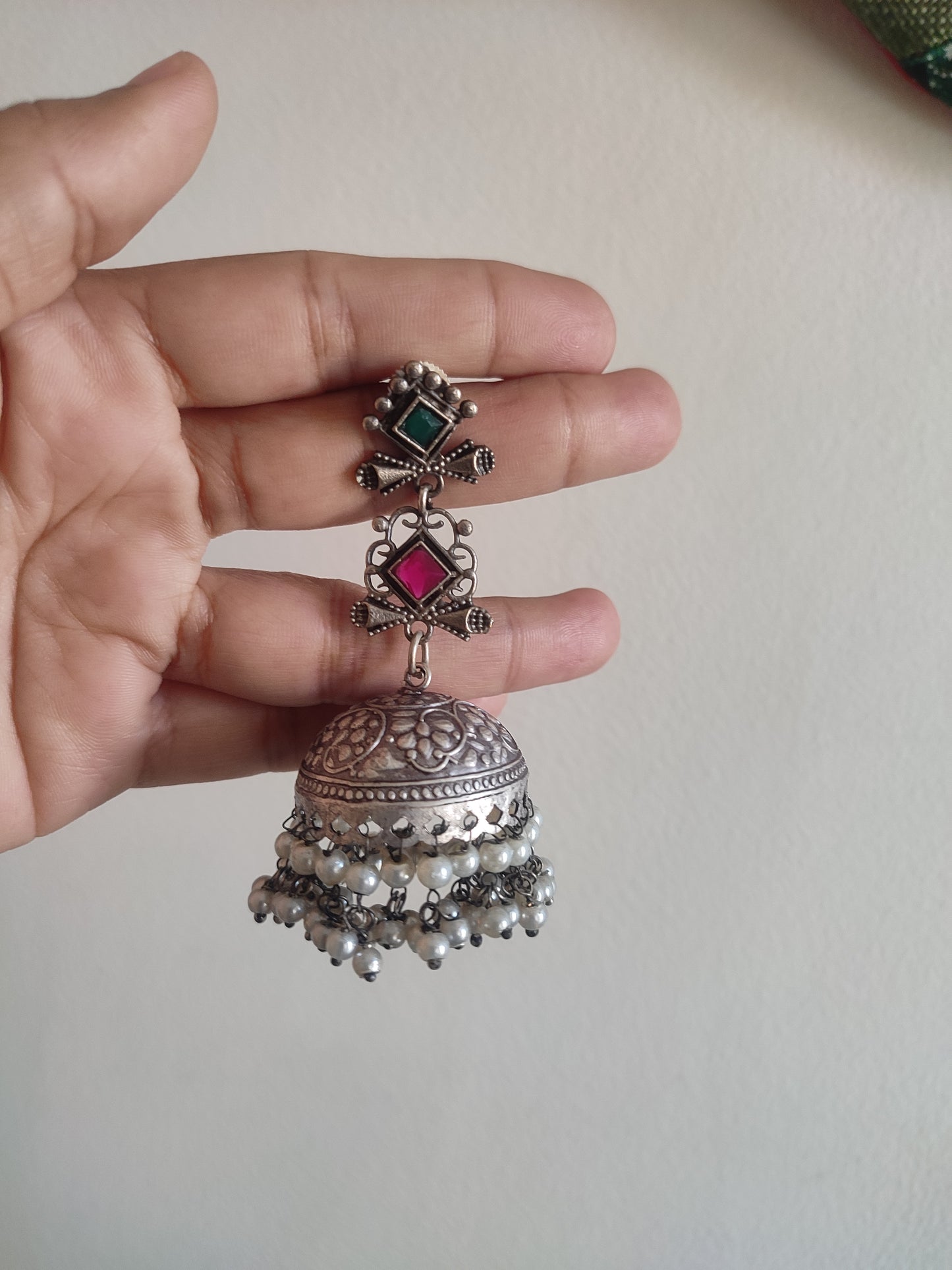 Monalisa Brass stone Jhumka