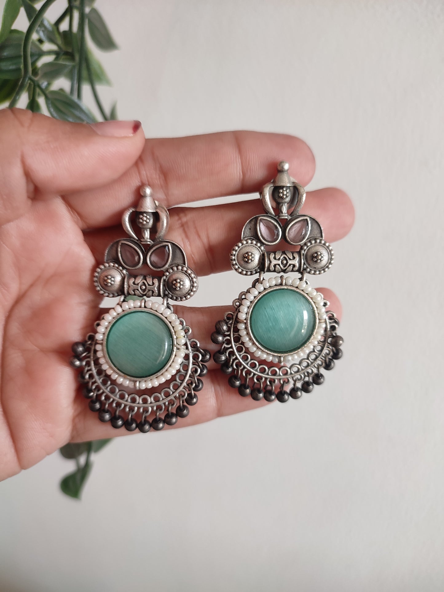 Anushree Stone and Brass Lightweight Earrings