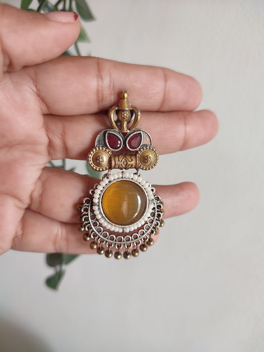 Anushree Stone and Brass Lightweight Earrings