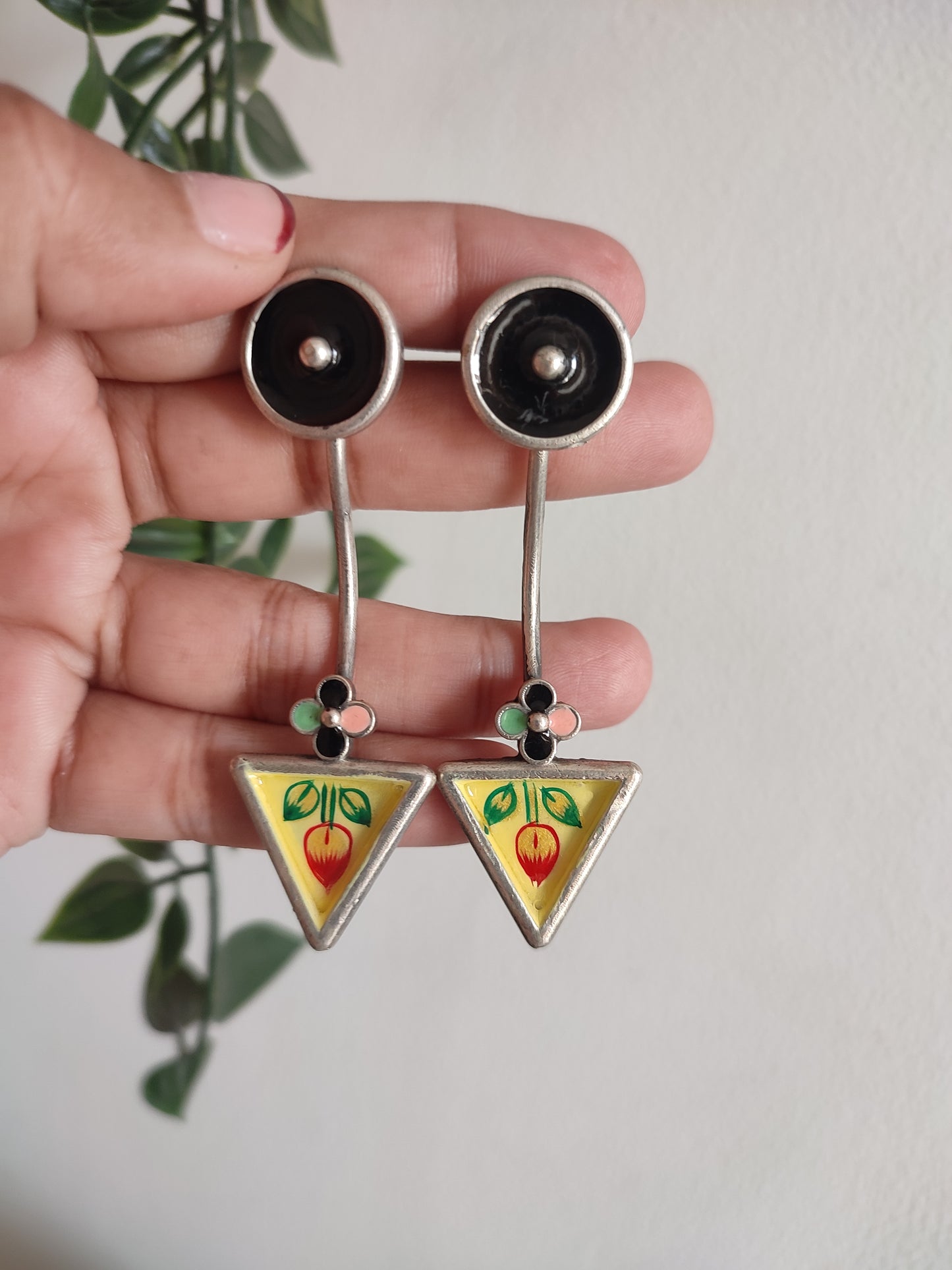 Manya handpainted drop unique style Stud Earrings