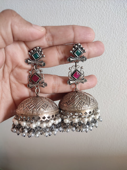 Somali Brass and Stone Earrings