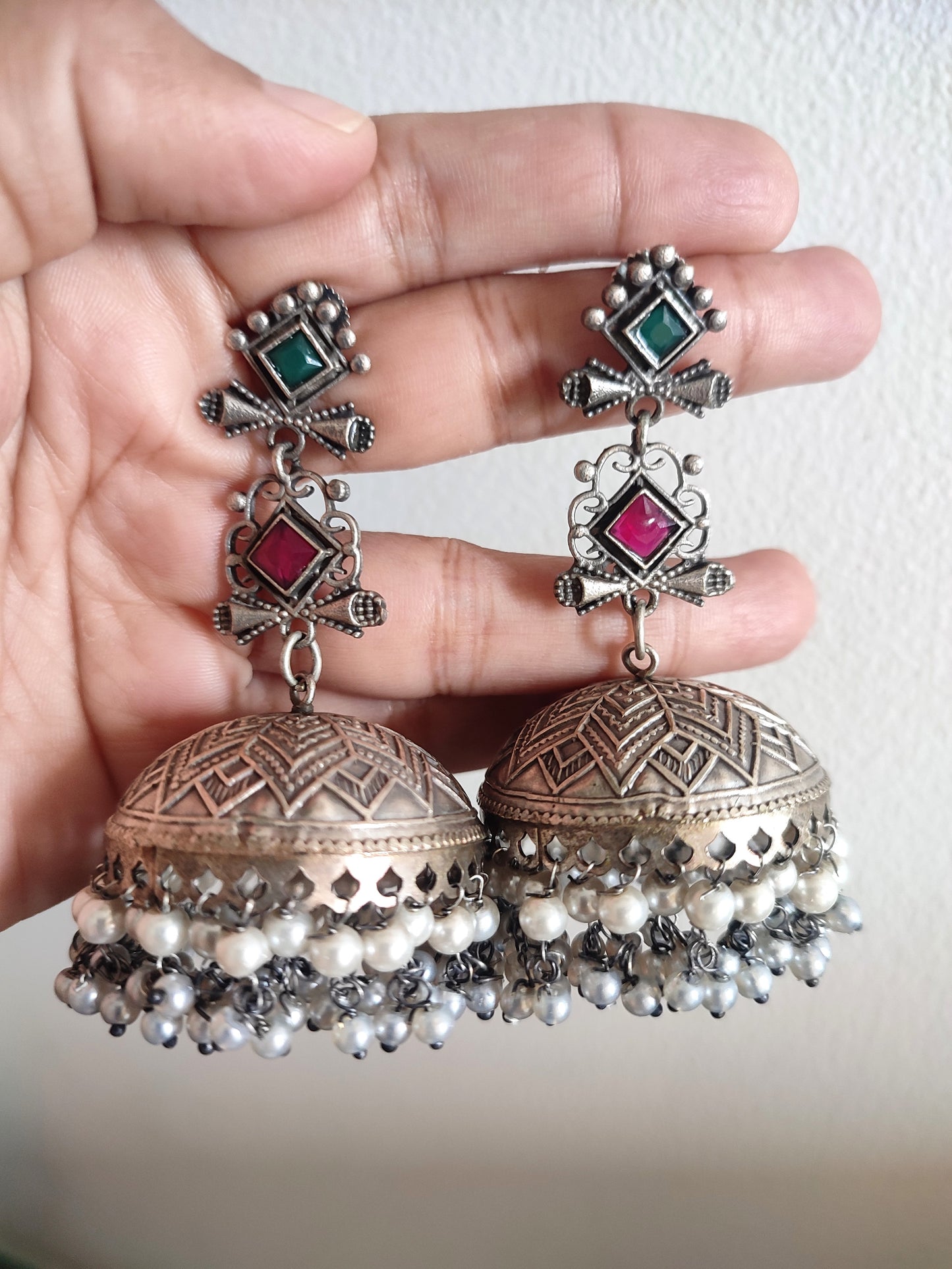 Somali Brass and Stone Earrings