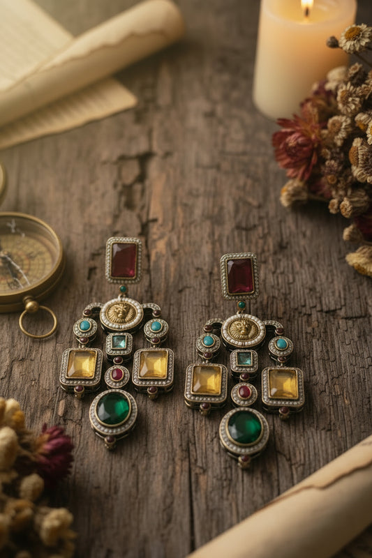 Imperial Designer Stone Earrings
