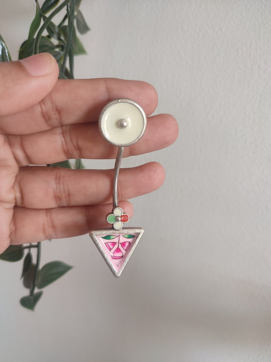 Manya Handpainted Drop Unique Style Stud Earrings