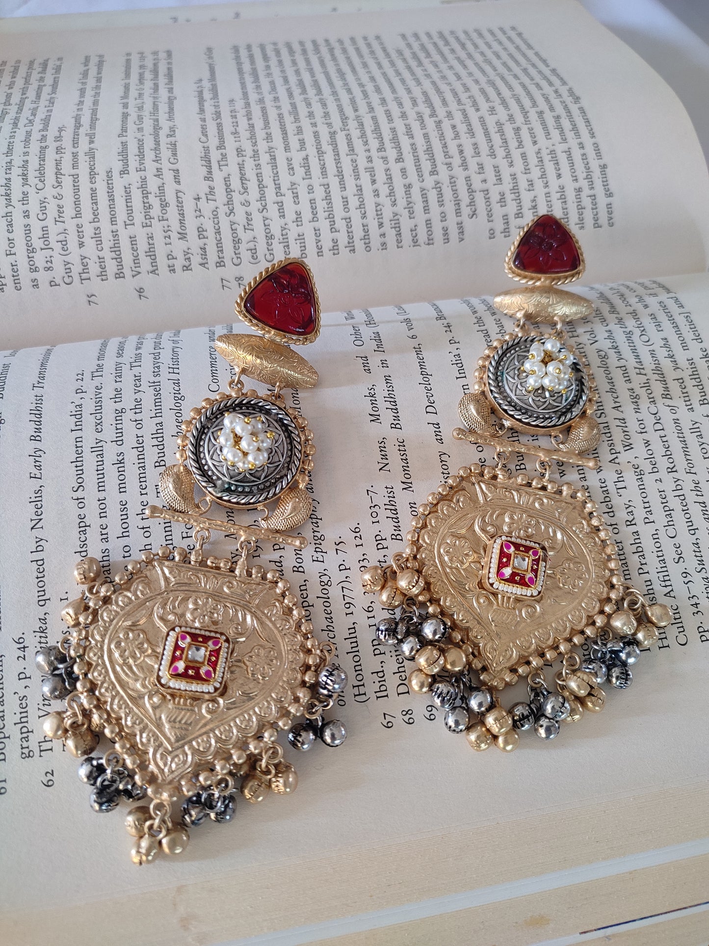 Surini Long Brass Earrings