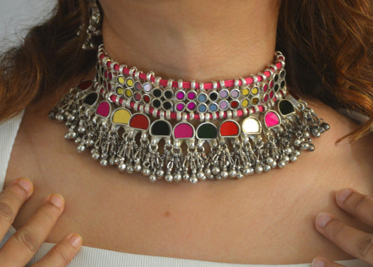 Simara Multicoloured Glass Necklace