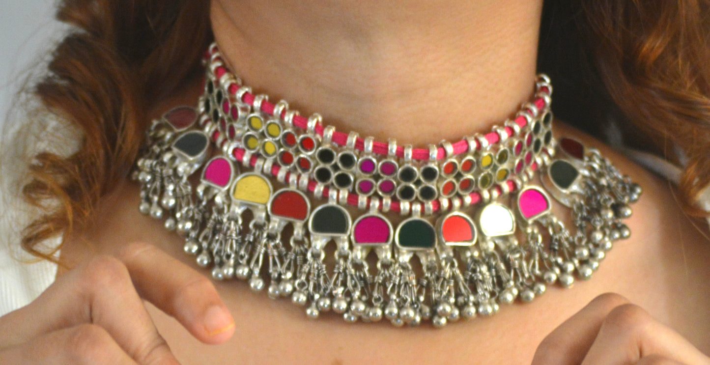 Simara Multicoloured Glass Necklace