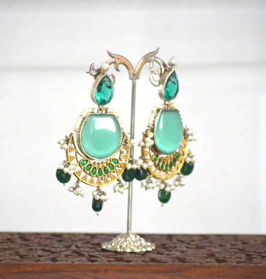 Anjali Big Stone Designer Heavy Earrings