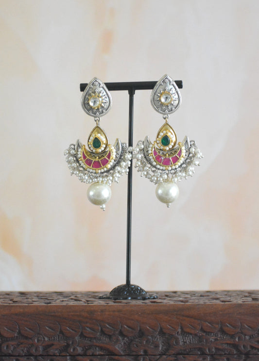 Suman Pachi Kundan Designer Earrings