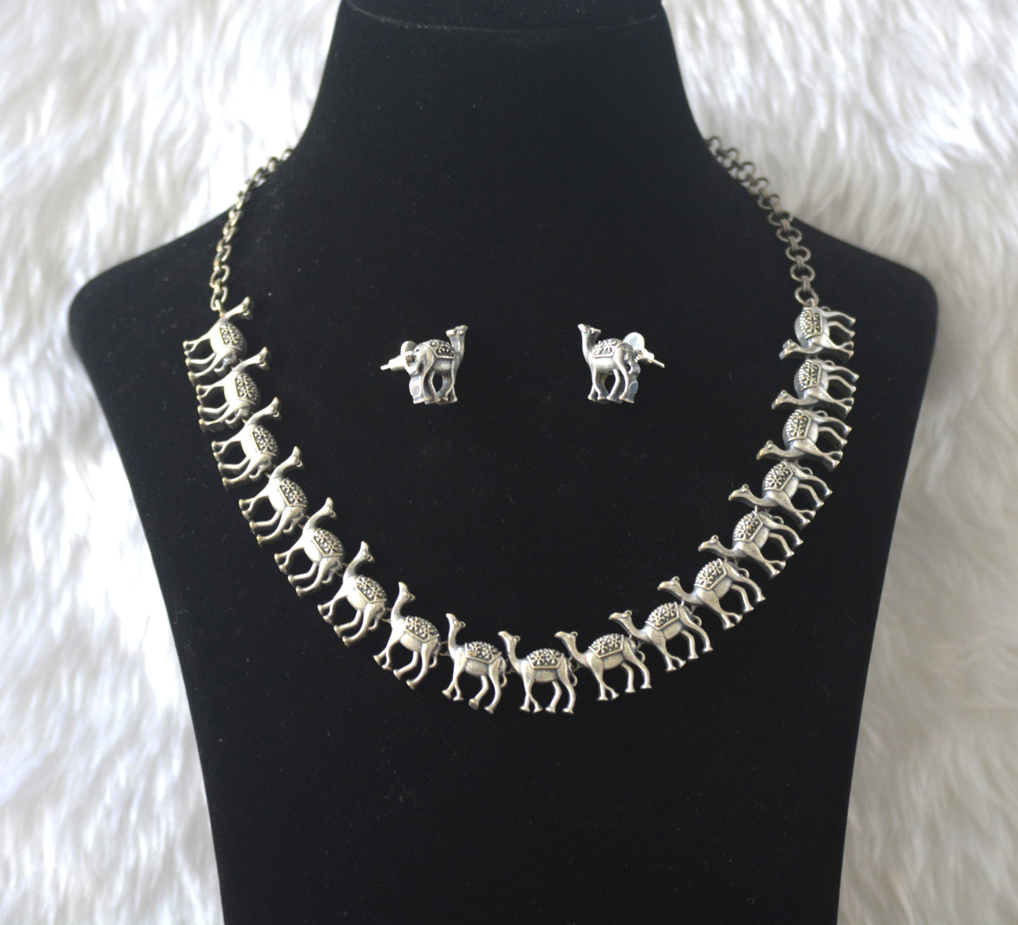 Camel Design Brass Necklace Set