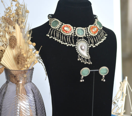 Mohini Stone Necklace Set