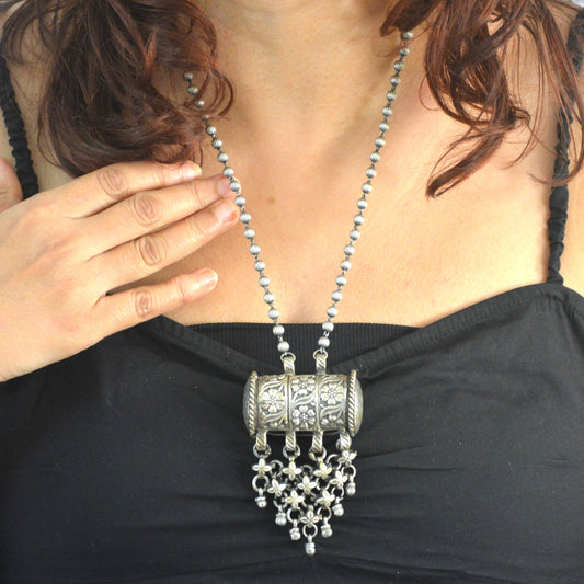 Sabina Brass Chain Pendant Necklace