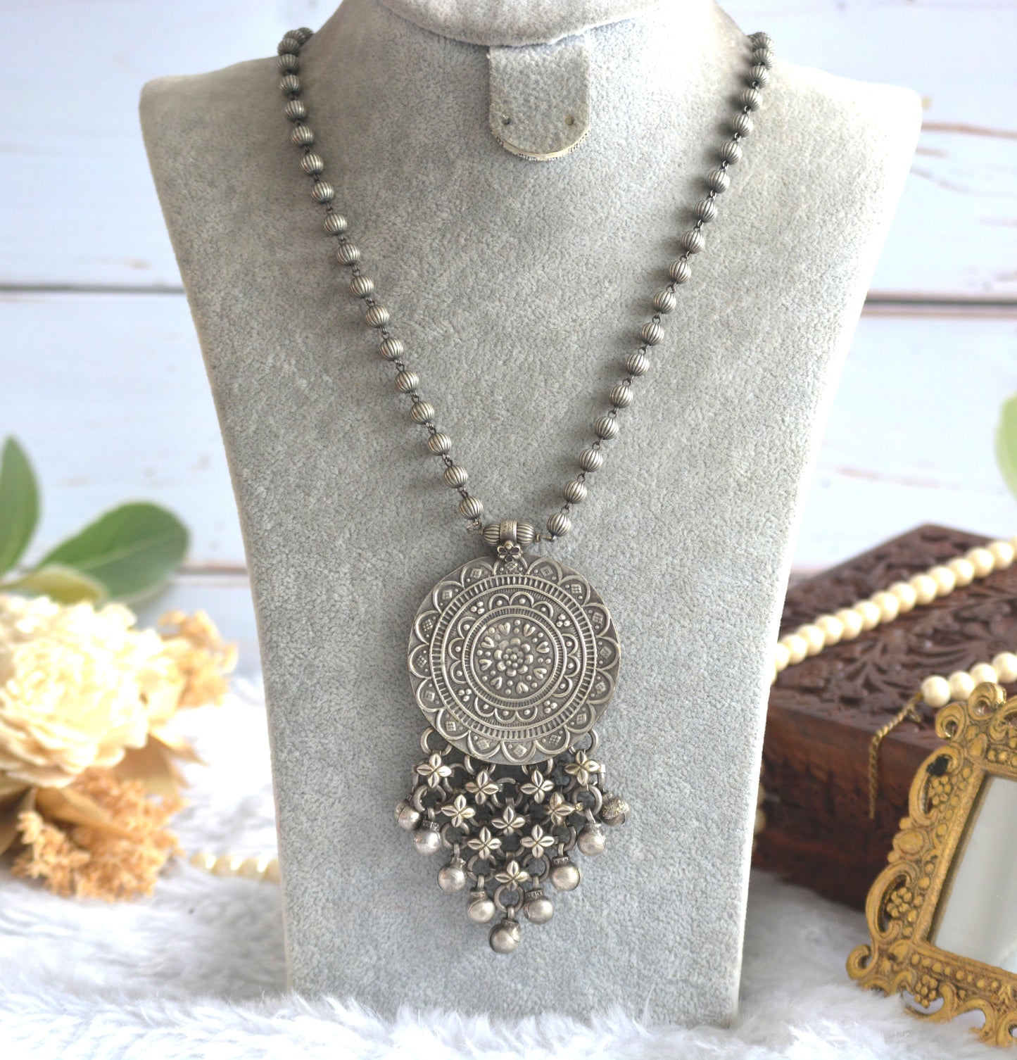 Mohini Brass Pendant Necklace