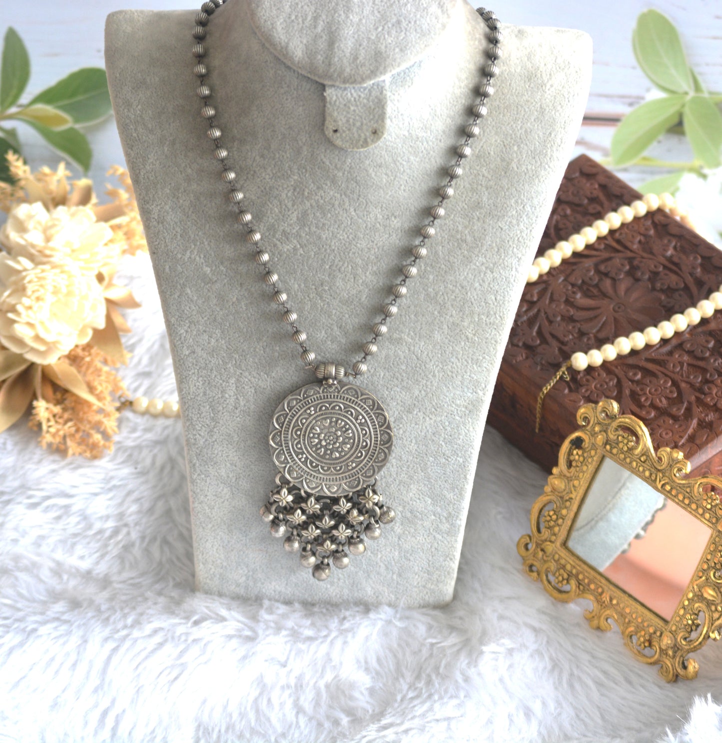 Mohini Brass Pendant Necklace