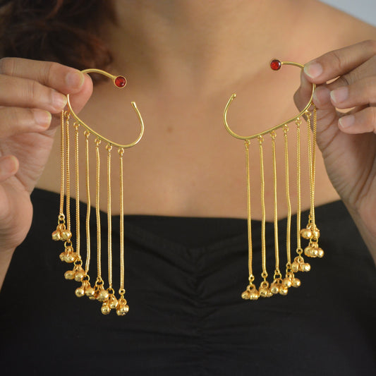 Suma Golden Finish Earcuffs