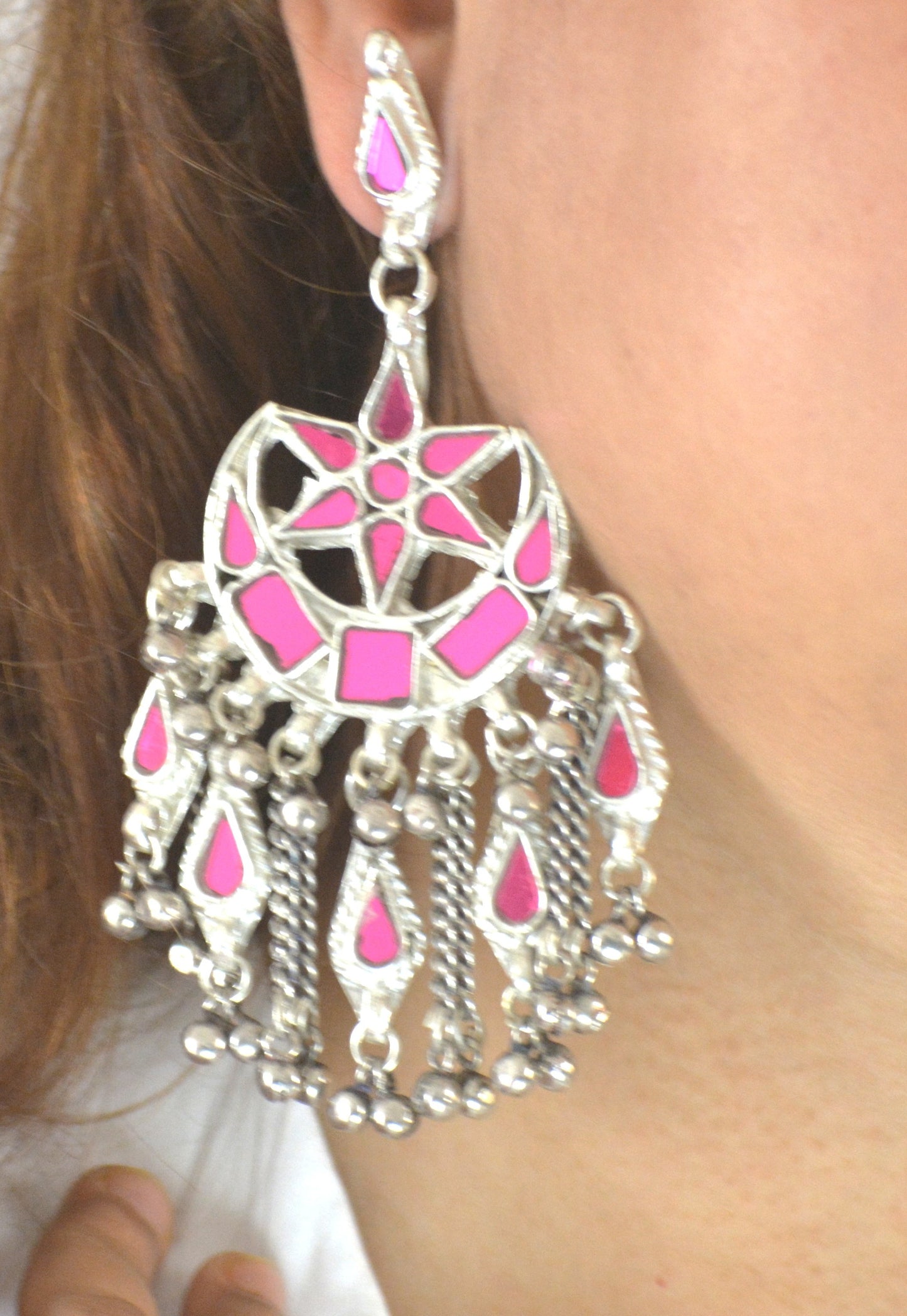 Disha Heavy Glass Earrings