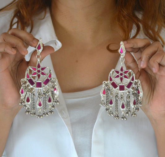 Disha Heavy Glass Earrings