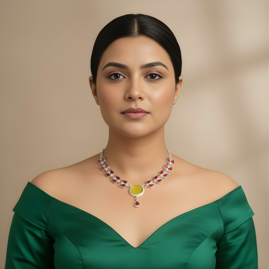 Mridali Glass Choker Necklace