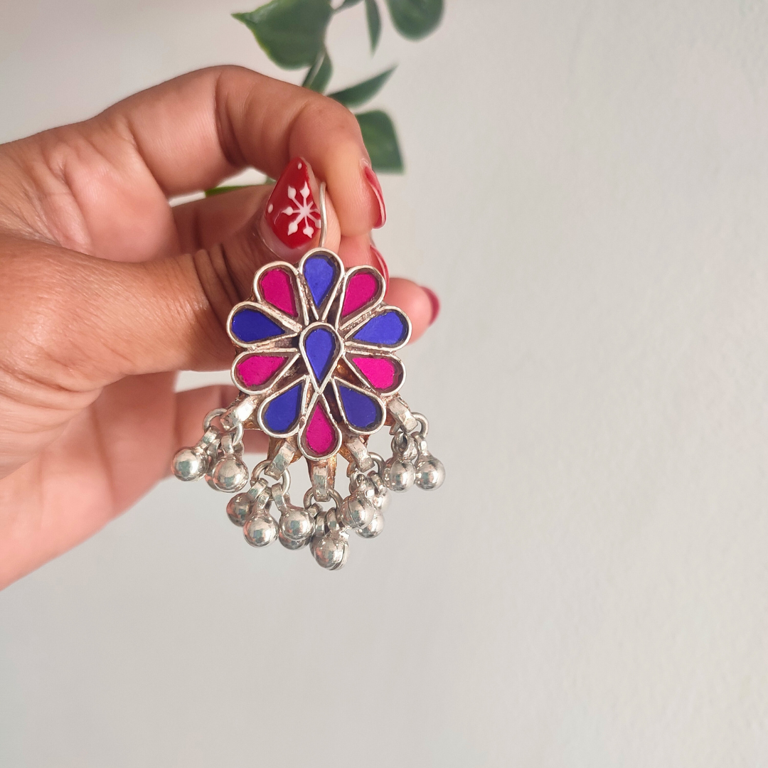 Neelam Glass Earrings