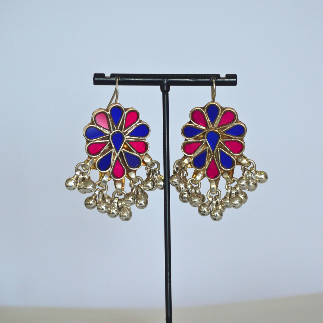 Neelam Glass Earrings