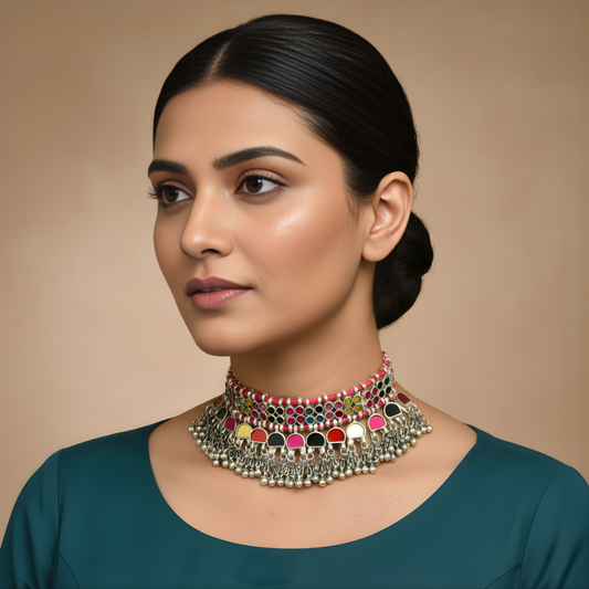 Simara Multicoloured Glass Necklace