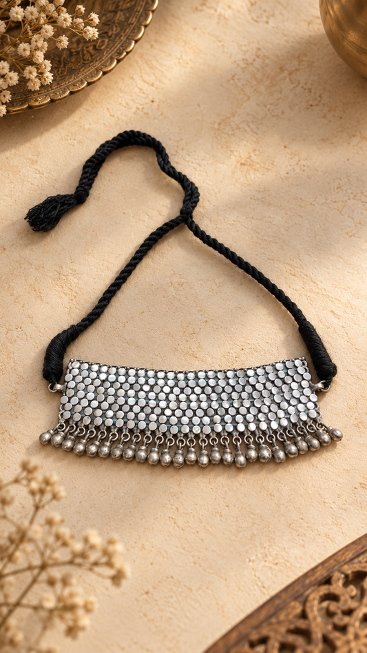 Surili Brass Metal beads choker necklace