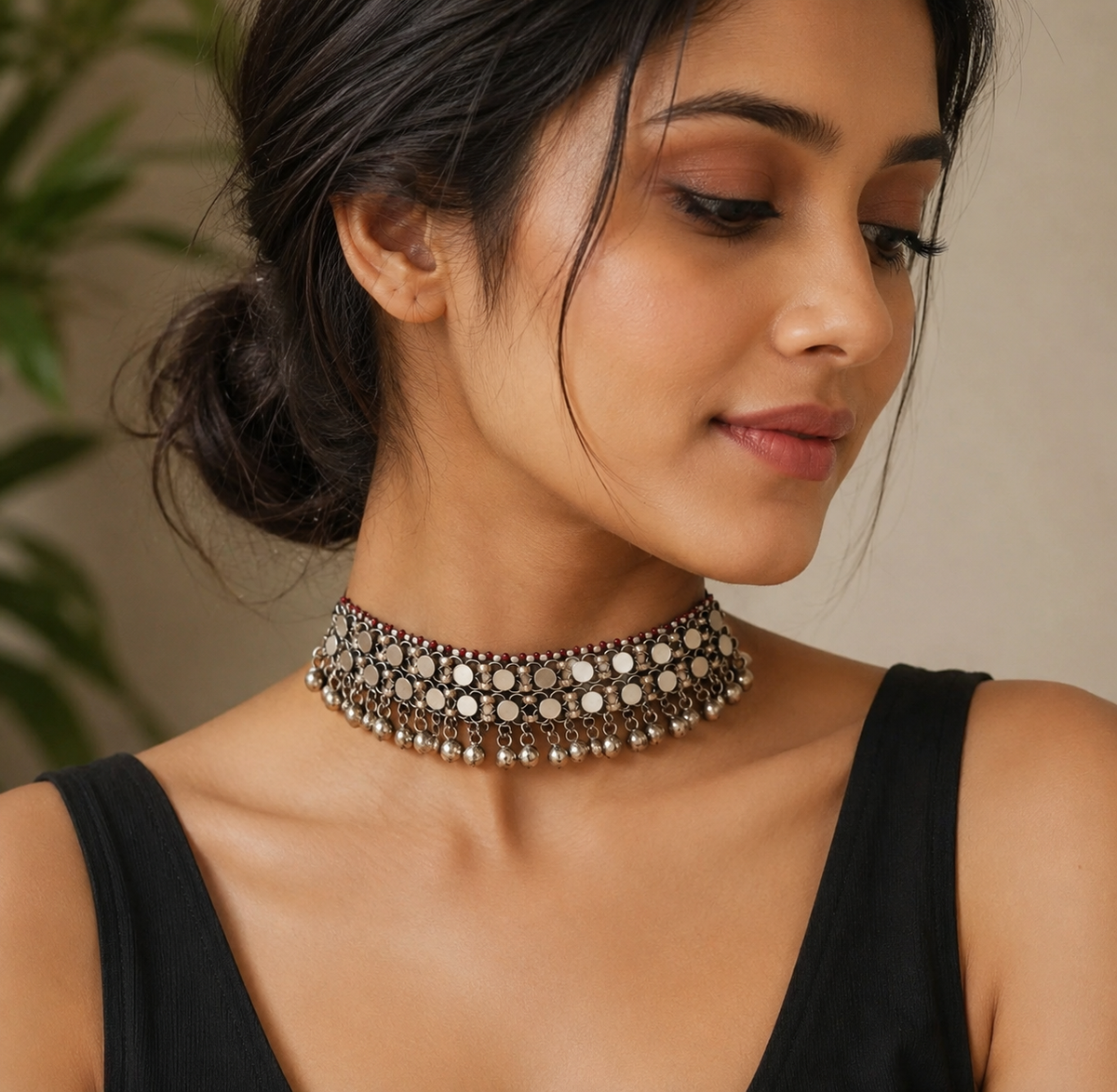 Afghani choker necklace