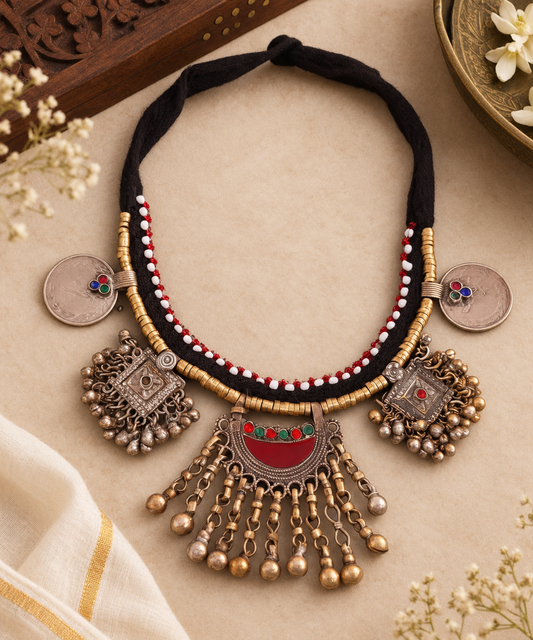 Ruhana Afghani choker Necklace with a button at the back