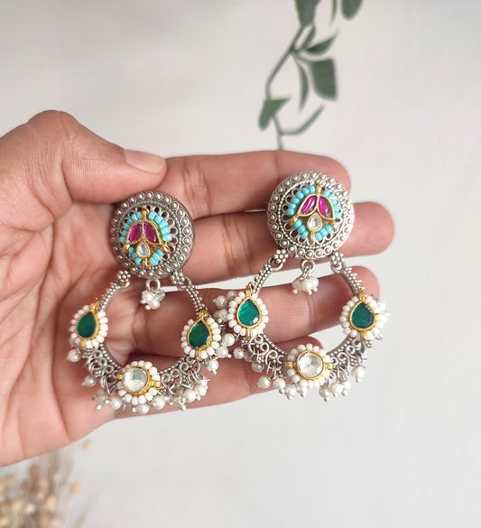 Pachi Kundan Medium Size Megha Earrings