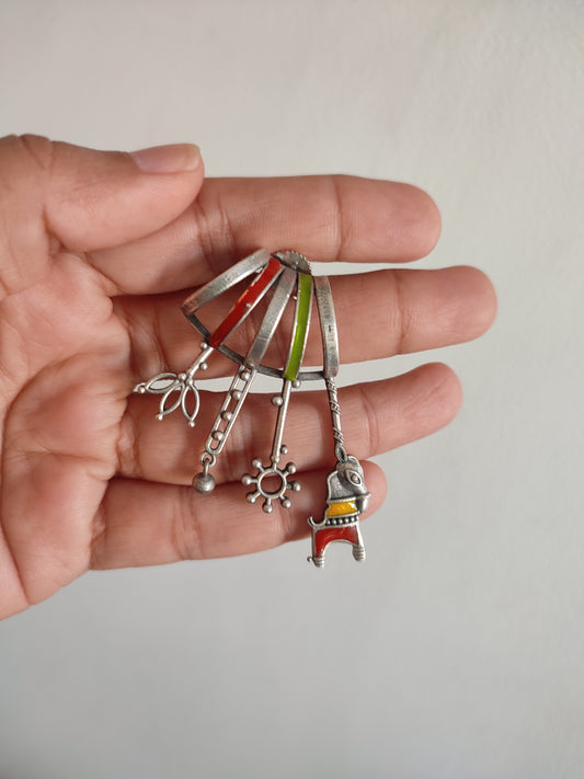 Siya handpainted unique stud Earrings