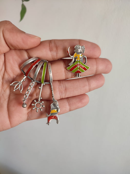 Siya handpainted unique stud Earrings