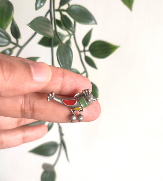 Panchi stud painted earrings
