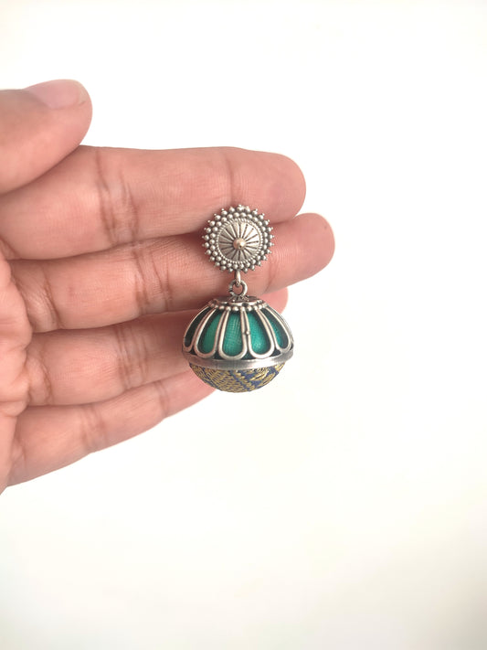 Gol Brass and cotton cloth Cute stud Earrings