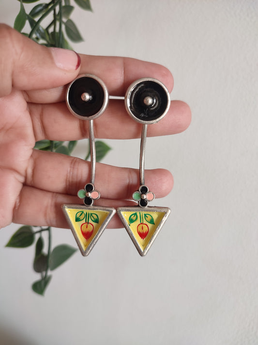 Manya handpainted drop unique style Stud Earrings