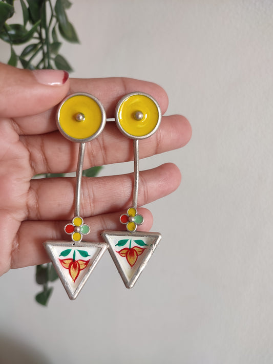 Manya handpainted drop unique style Stud Earrings