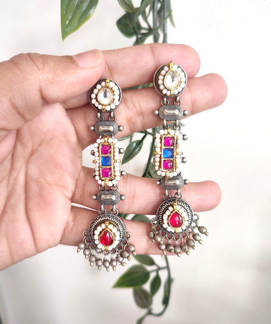 Mehina Pachi Kundan Lightweight Stud Earrings