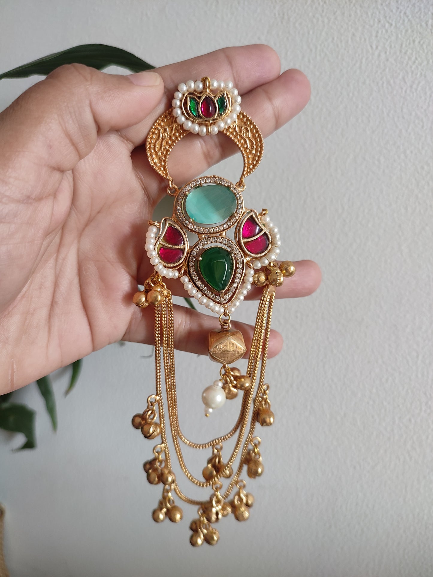 Tarana Kashmiri Long and Heavy Earrings