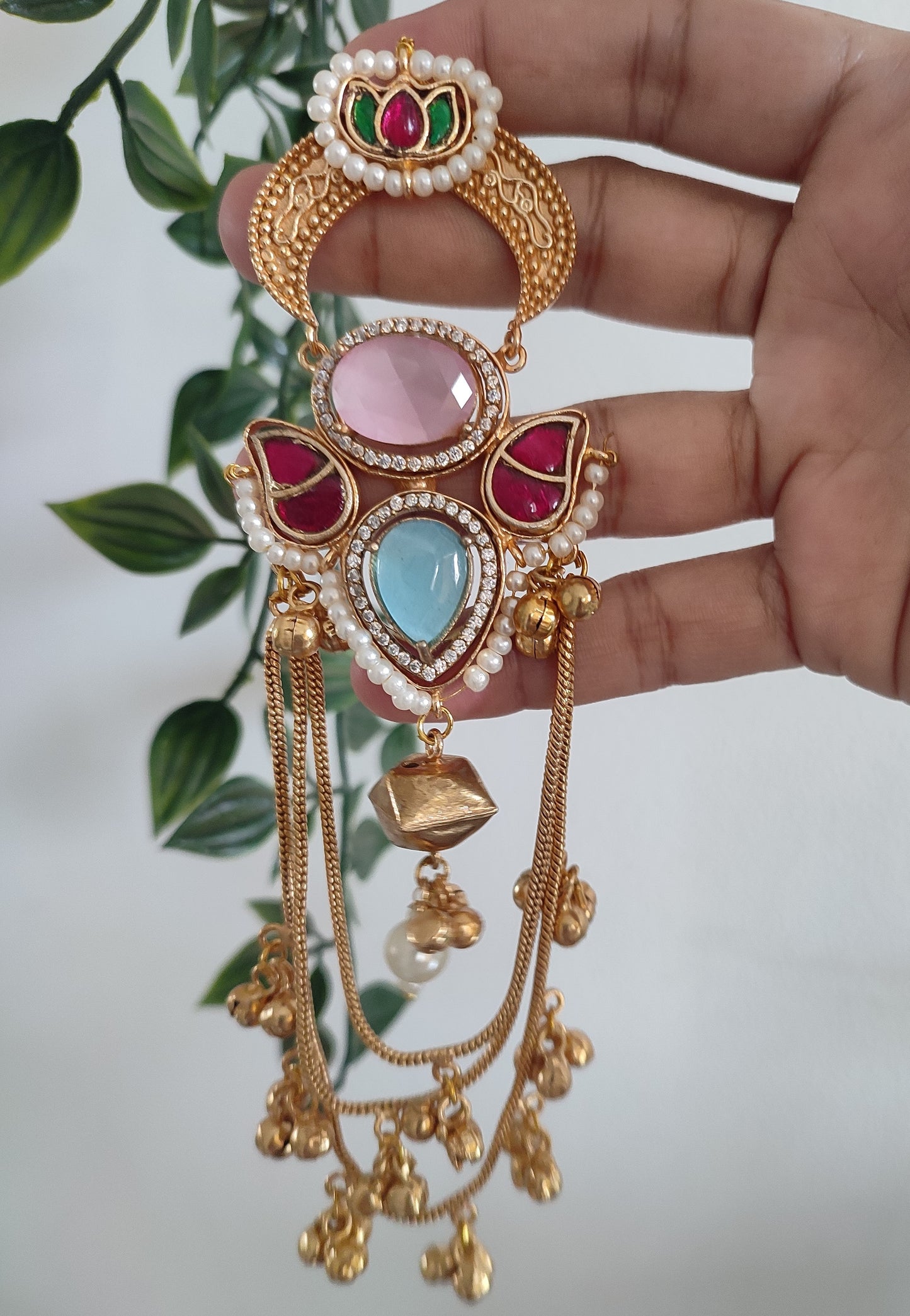 Tarana Kashmiri Long and Heavy Earrings