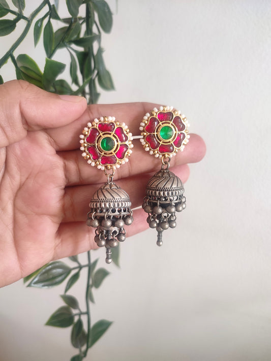 Pachi Kundan Saanjh Earrings