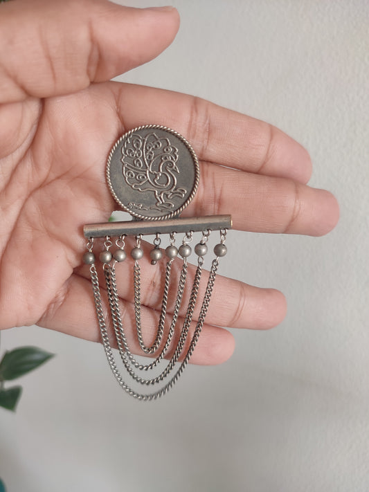 Coin Brass Earrings
