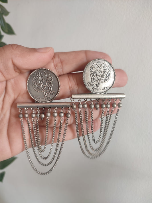 Coin Brass Earrings