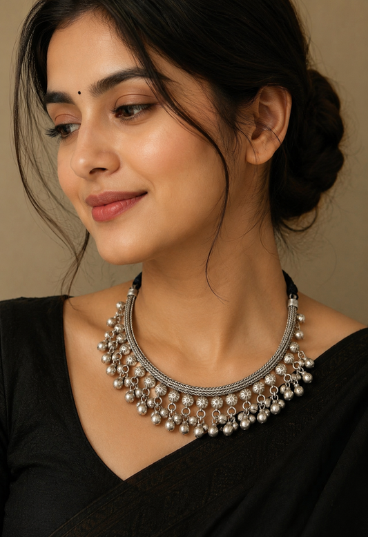 Aliya brass necklace