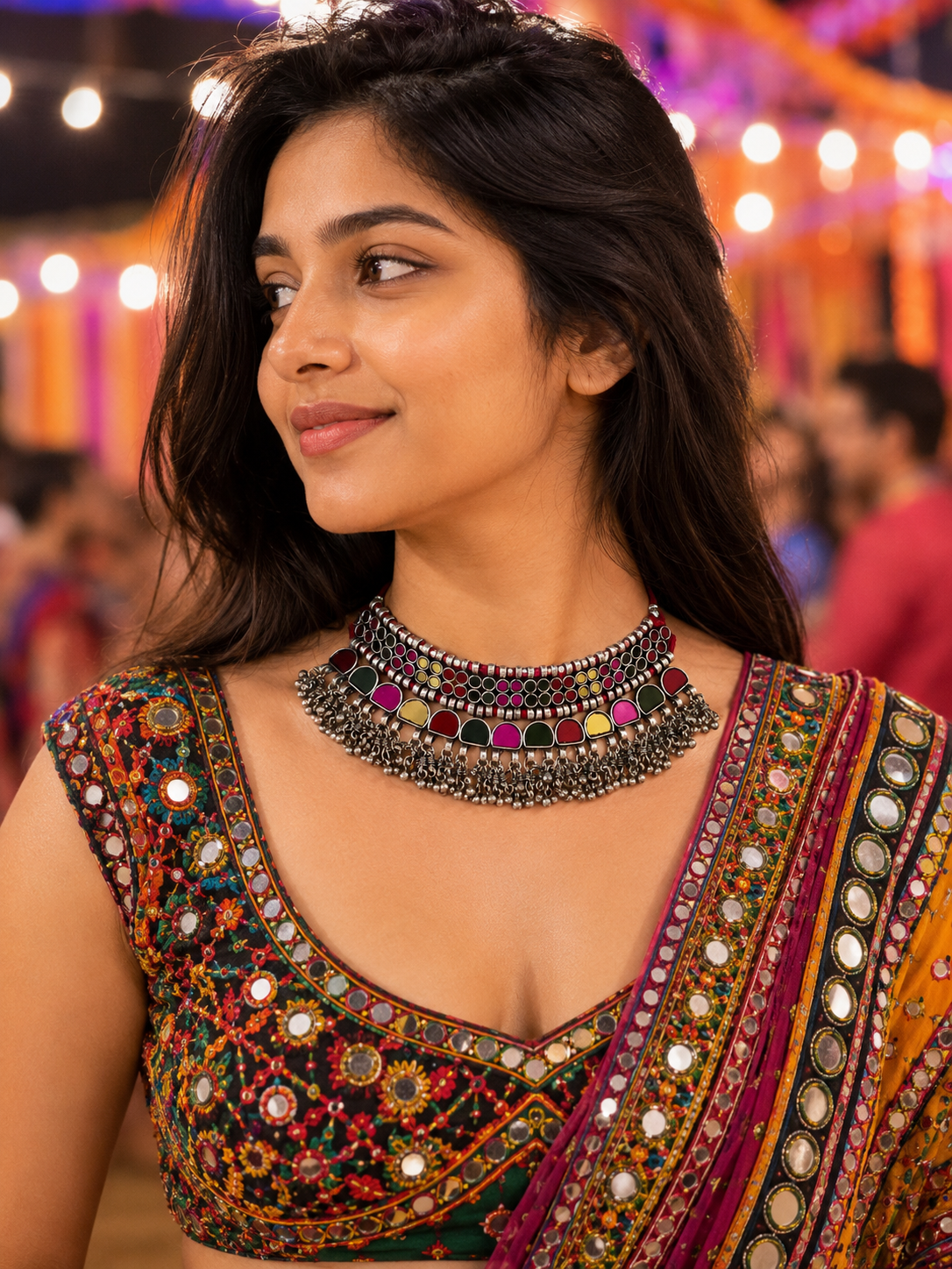 Simara Multicoloured Glass Necklace