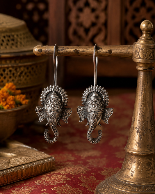 Ganesha Drop Earrings