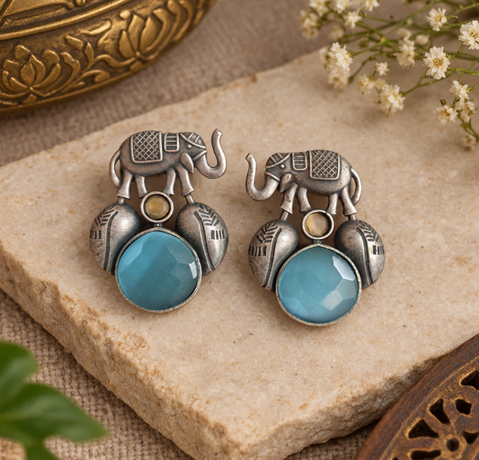 Gaj Stone Stud Earrings