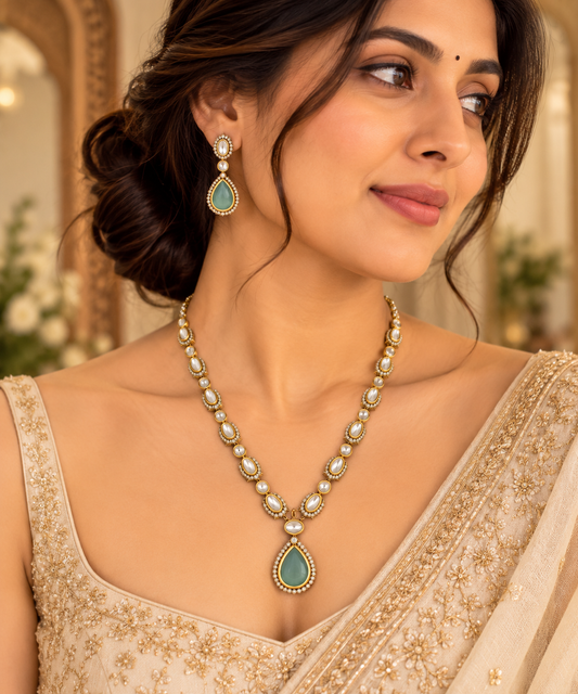 Shiraya Moissanite Sleek Necklace Set